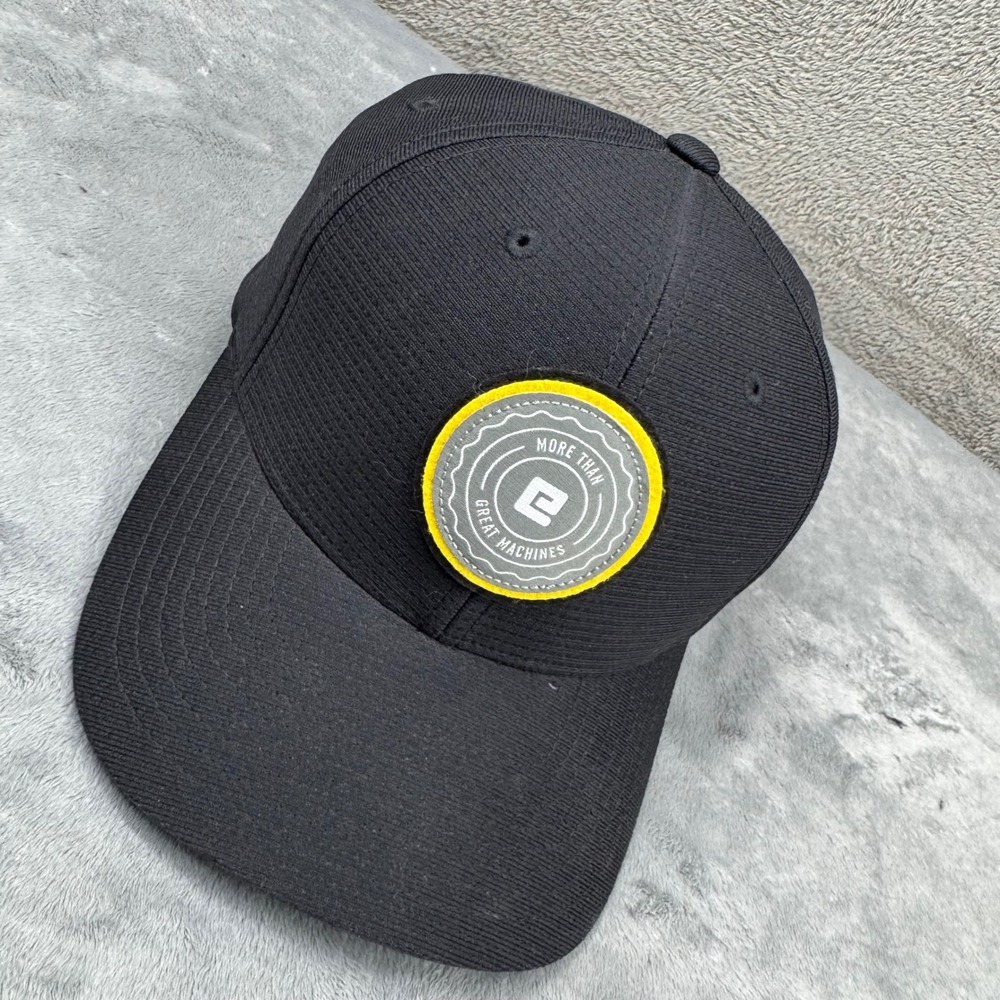TravisMathew Black Flexfit Golf Cap More Than Great‎ Machines Empire Patch L XL